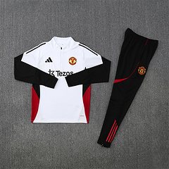 2025-26 Manchester United White Half-Raised Training Jersey