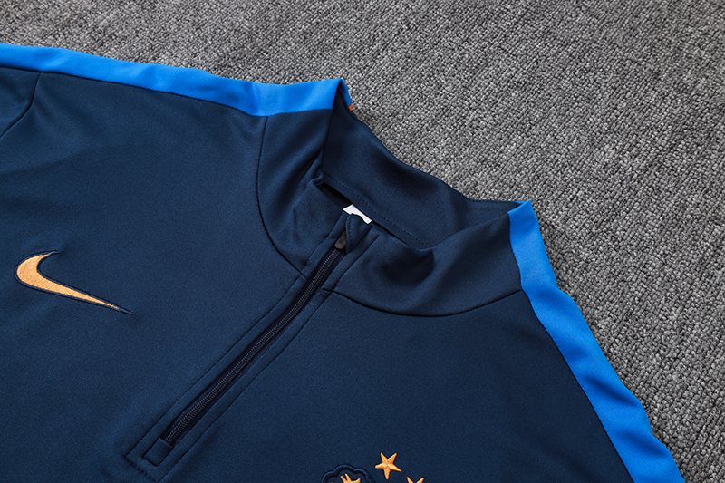 2026-27 France National Team Royal Blue Half-Zip Training Jersey