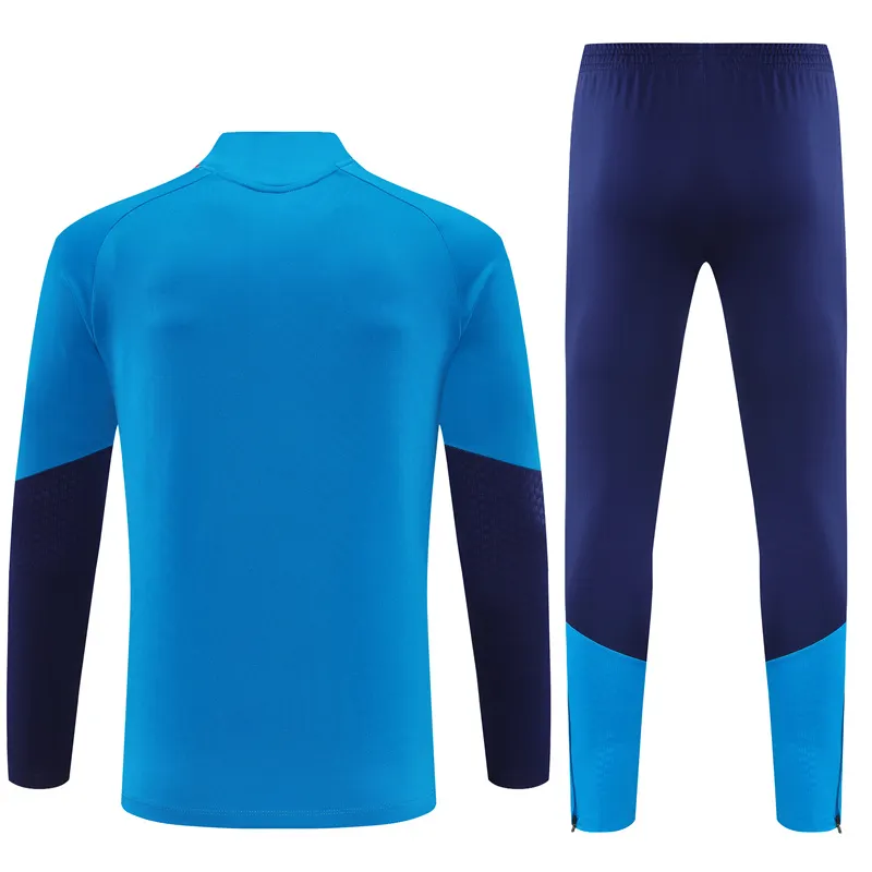 2026-27 Spain Team Lake Blue Half-Zip Training Jersey (Two Stars)