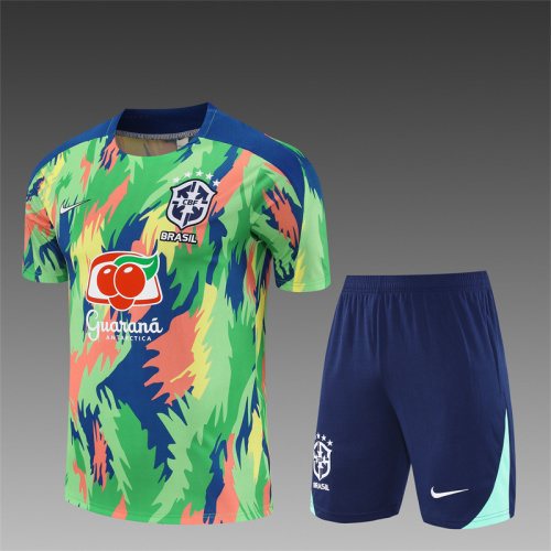 2025-26 Brazil Teal Short Sleeve Training Jersey