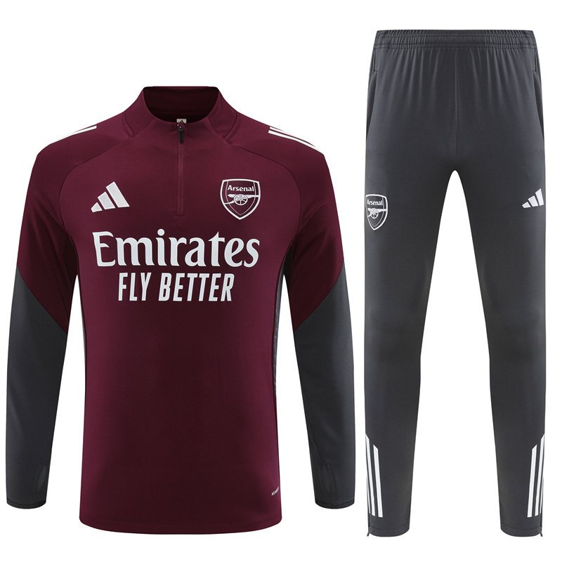 2025-26 Arsenal Red Half-Zip Training Jersey