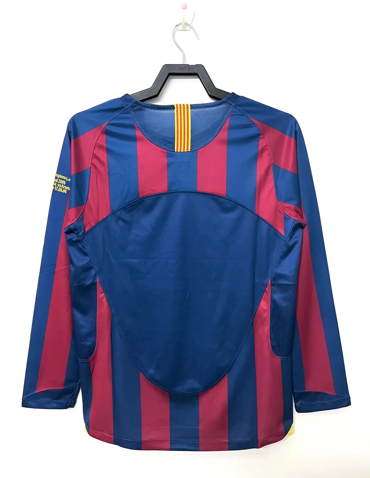 2005-06 Barcelona Home Long Sleeve Retro Shirt - Champions League Edition