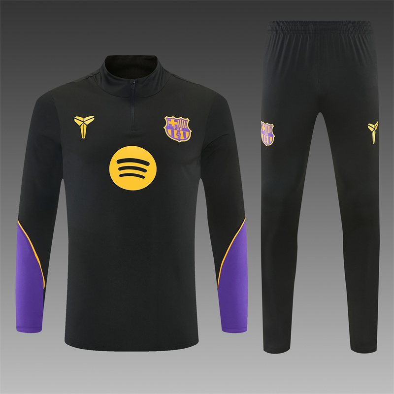 2026-27 Barcelona Black Half-Zip Training Jersey