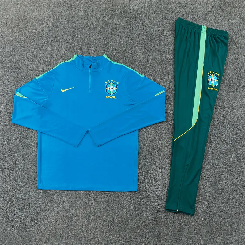 2026-27 Brazil Lake Blue Half-Zip Training Jersey