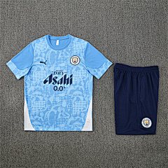 2025-26 Manchester City light blue short-sleeved training jersey