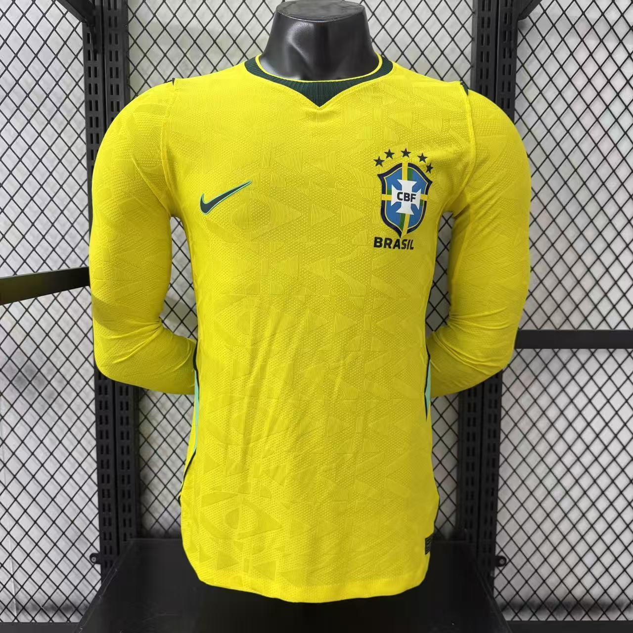 2026-27 Brazil Home Long-Sleeve Jersey - Player Version