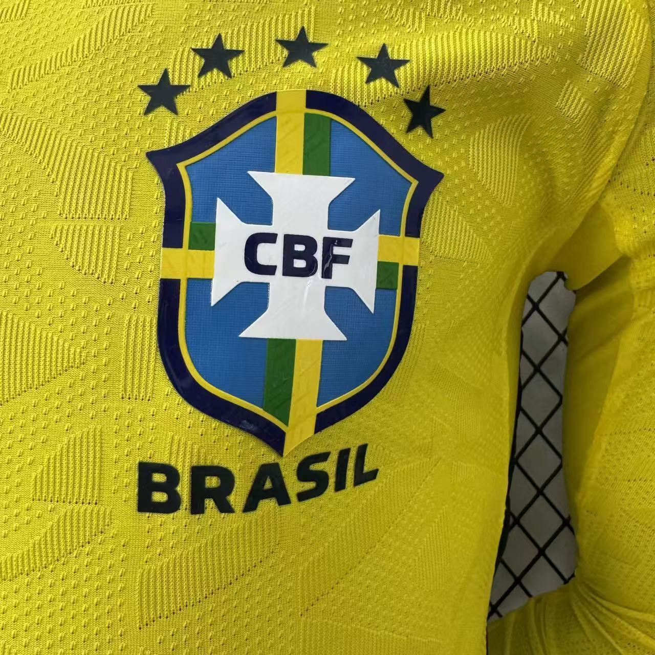 2026-27 Brazil Home Long-Sleeve Jersey - Player Version