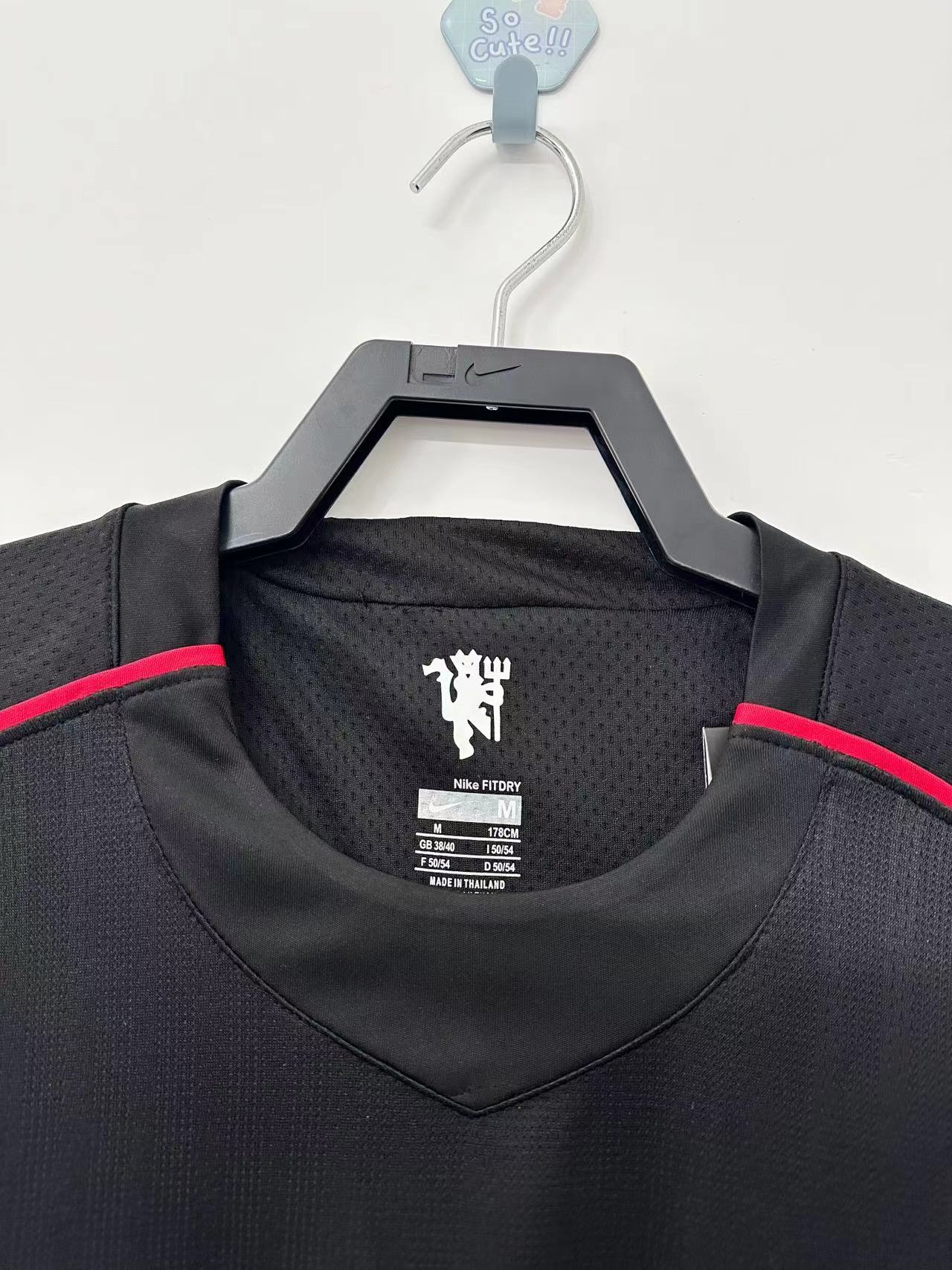 2007-08 Manchester United Away Black Retro Shirt