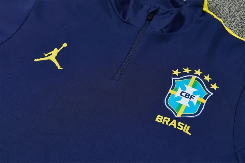 2026-27 Brazil Royal Blue Half-Zip Training Jersey
