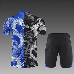 2025-26 Real Madrid Black Blue Short Sleeve Training Jersey