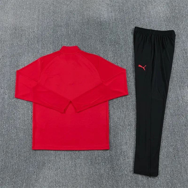 2026-27 AC Milan Red Half-Zip Long-Sleeve Training Jersey