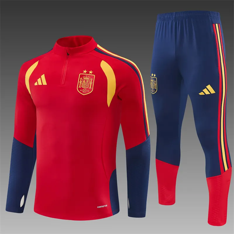 2026-27 Spain Red Half-Zip Training Jersey (Two Stars)