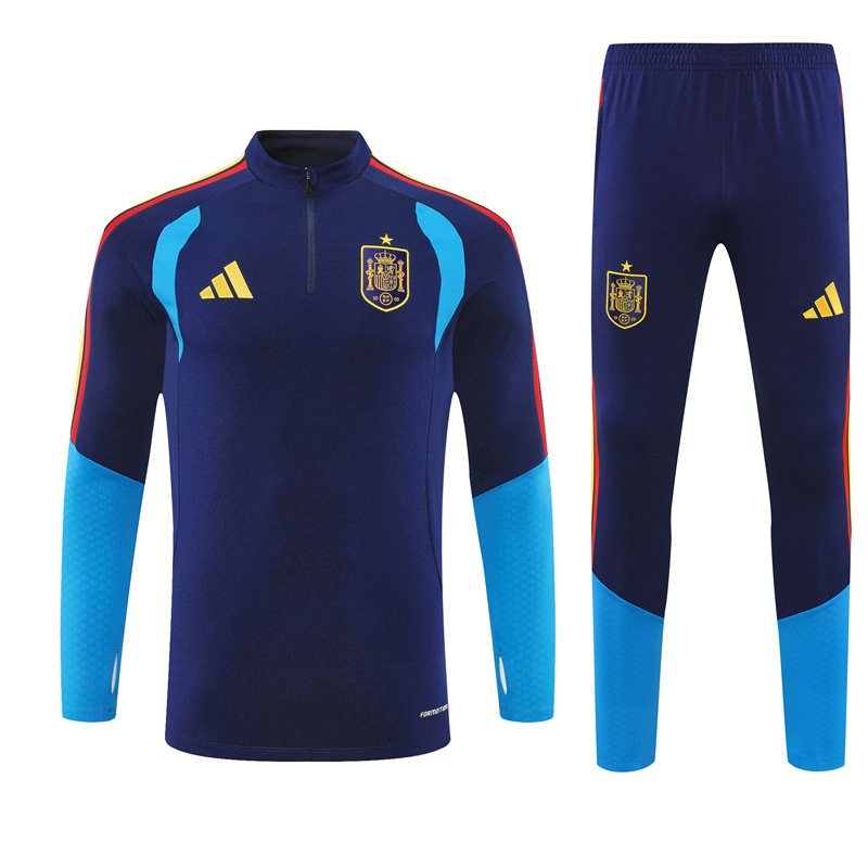 2026-27 Spain Royal Blue Half-Zip Training Jersey