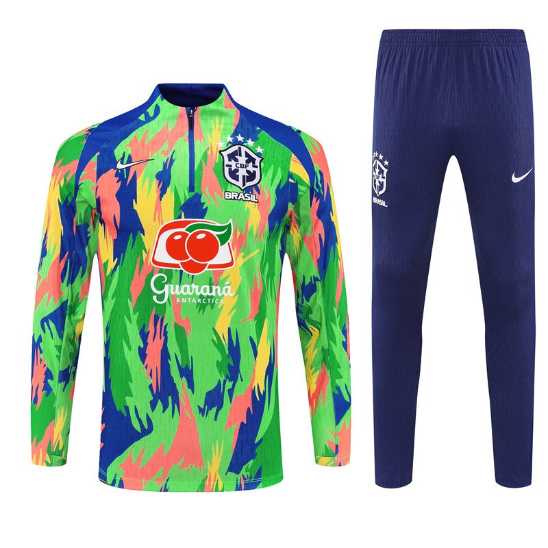 2025-26 Brazil Teal Half-Zip Training Jersey