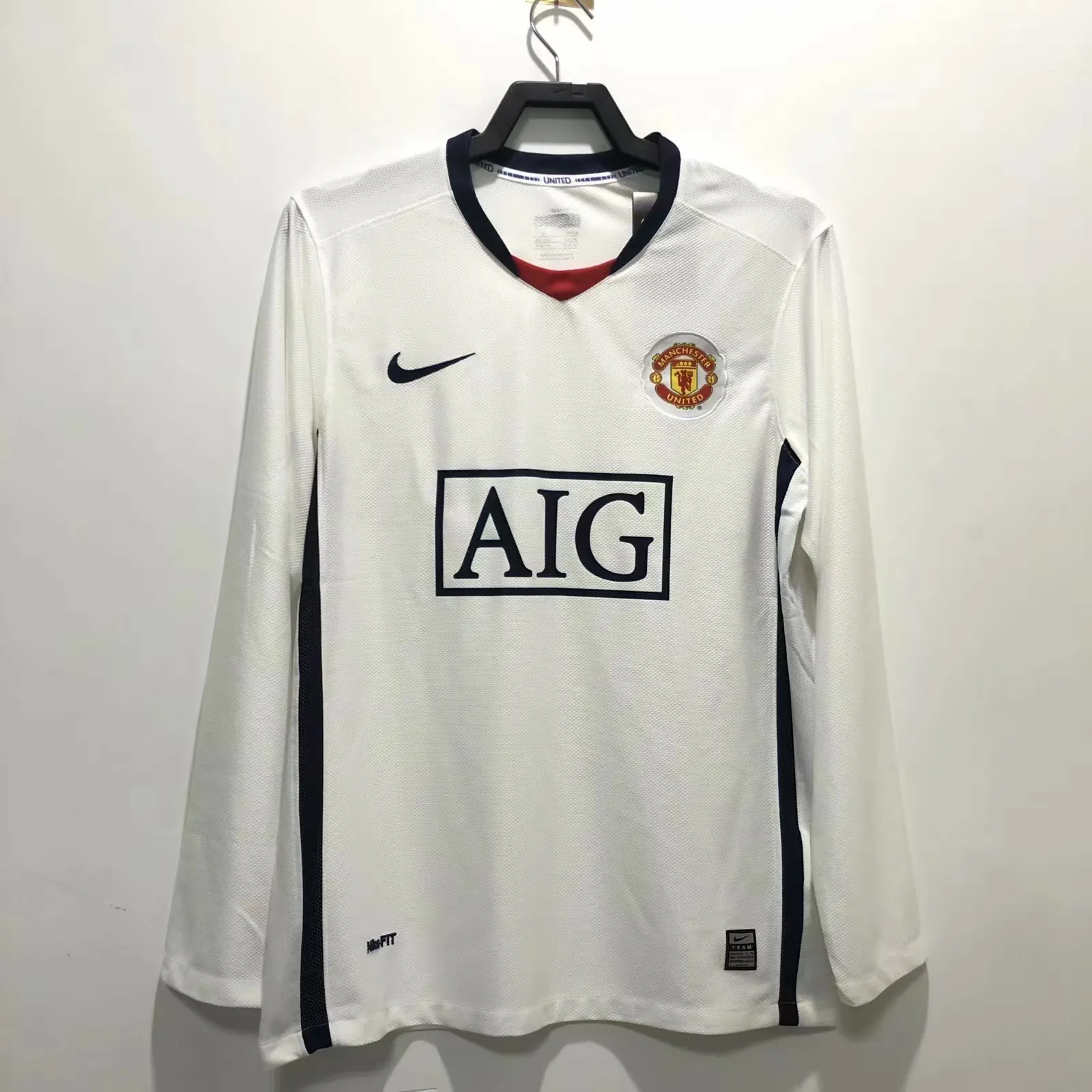 2008-09 Manchester United Away Long Sleeve Retro Shirt - League Edition