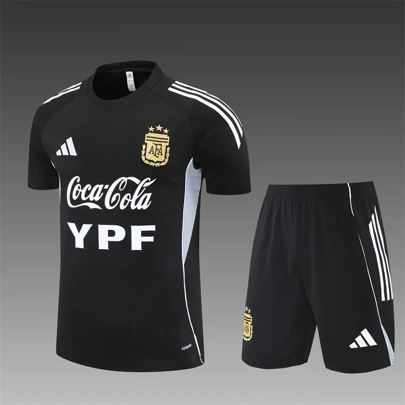 2025-26 Argentina Black Short-Sleeve Training Jersey