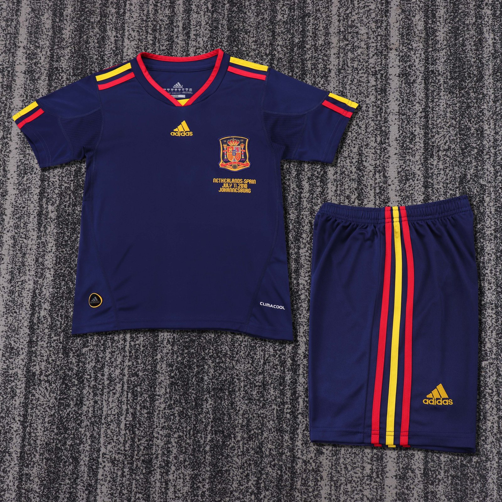 2010 Spain Away Retro Jersey – Kids