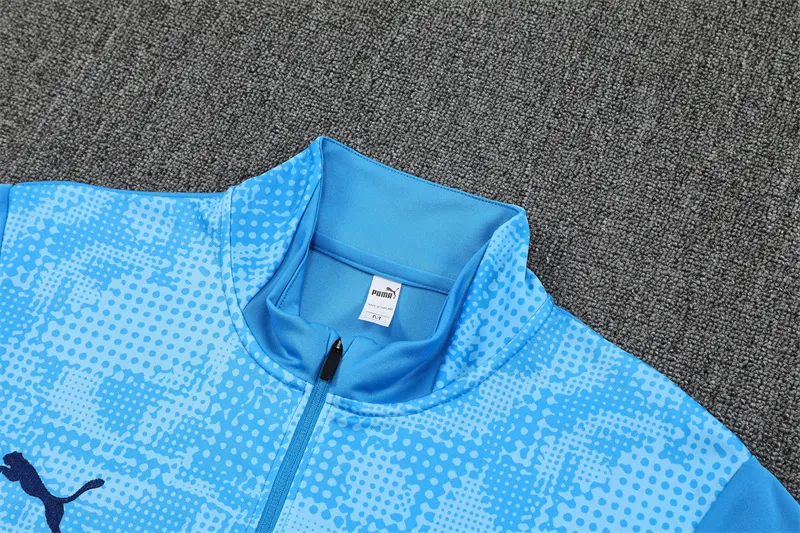 2025-26 Manchester City Light Blue Half-Zip Training Jersey