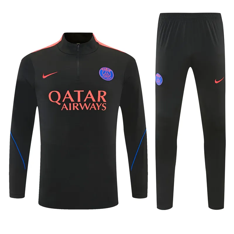 2026-27 Paris Black Half-Zip Training Jersey