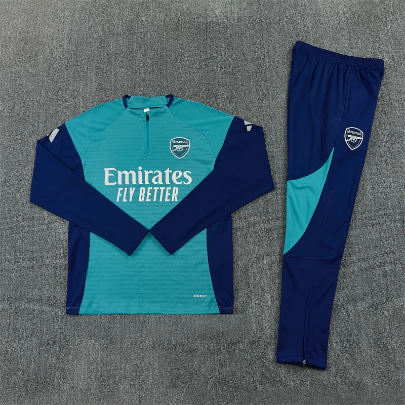 2025-26 Arsenal Green Half-Zip Training Jersey