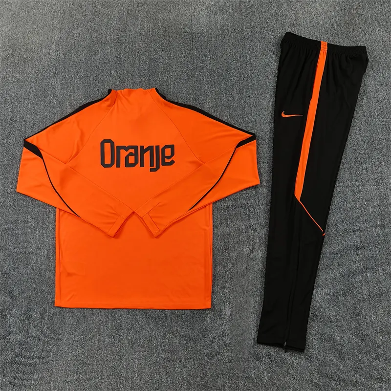 2026-27 Netherlands Royal Orange Half-Zip Training Jersey