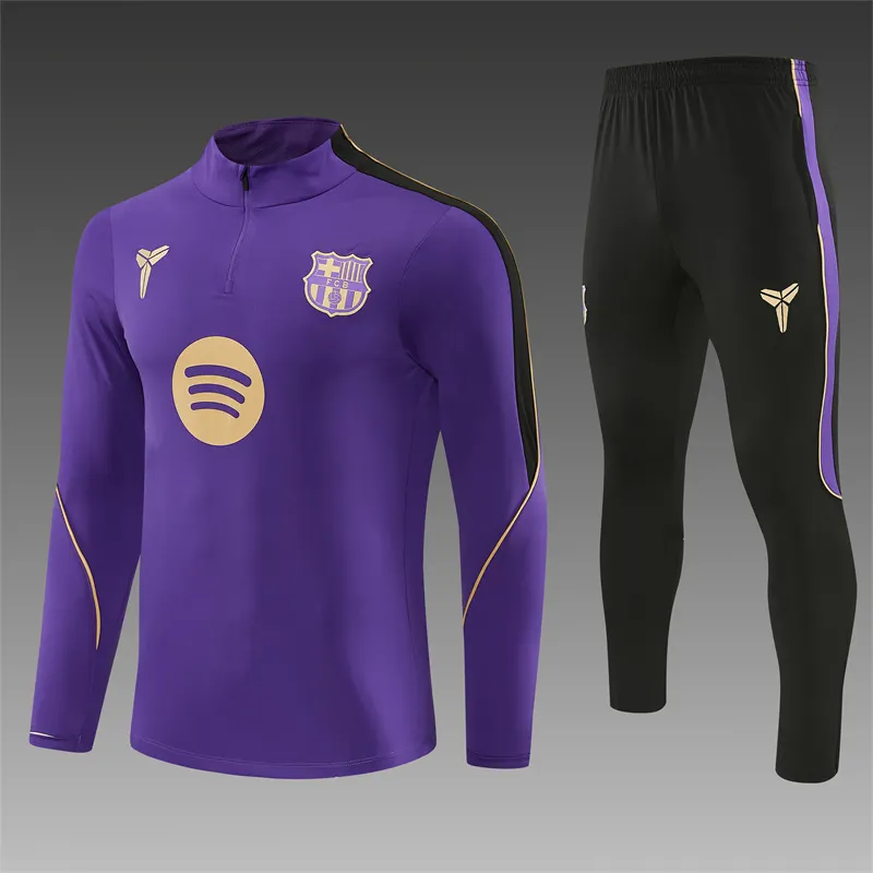 2026-27 Barcelona Red-Purple Half-Zip Training Jersey