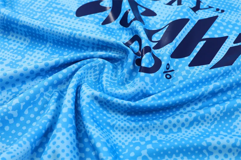 2025-26 Manchester City Light Blue Half-Zip Training Jersey