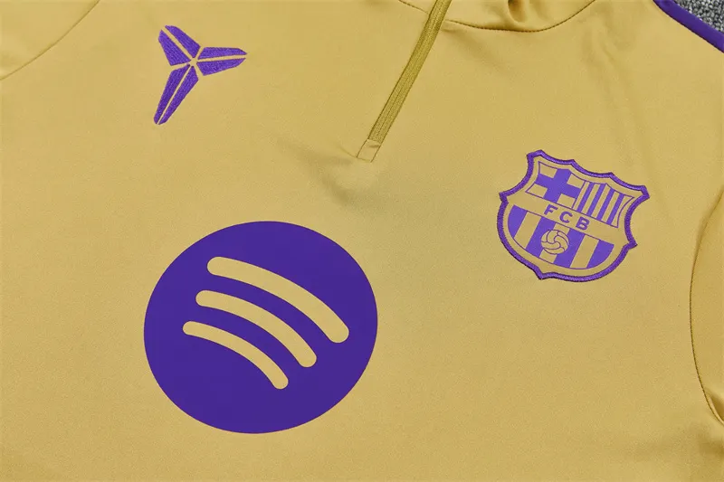 2026-27 Barcelona Gold Half-Zip Training Jersey