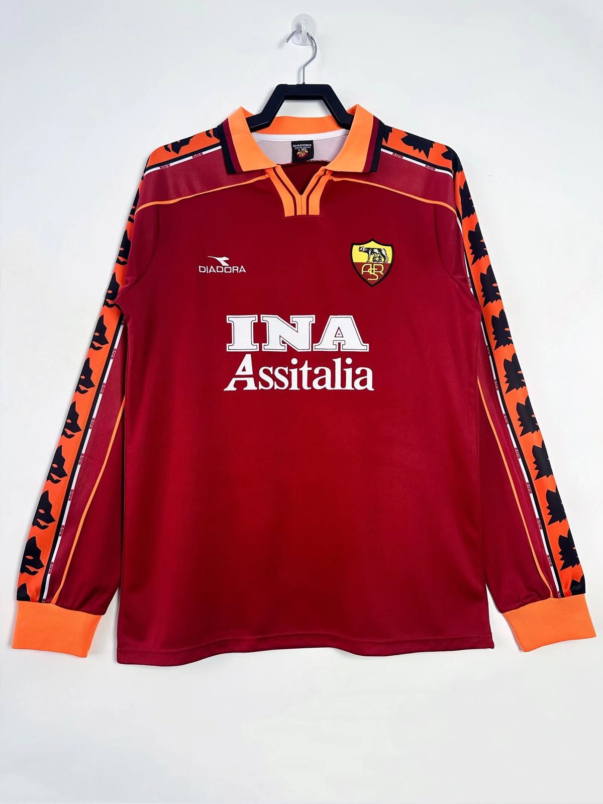 1998-99 Roma Home Long Sleeve Retro Jersey