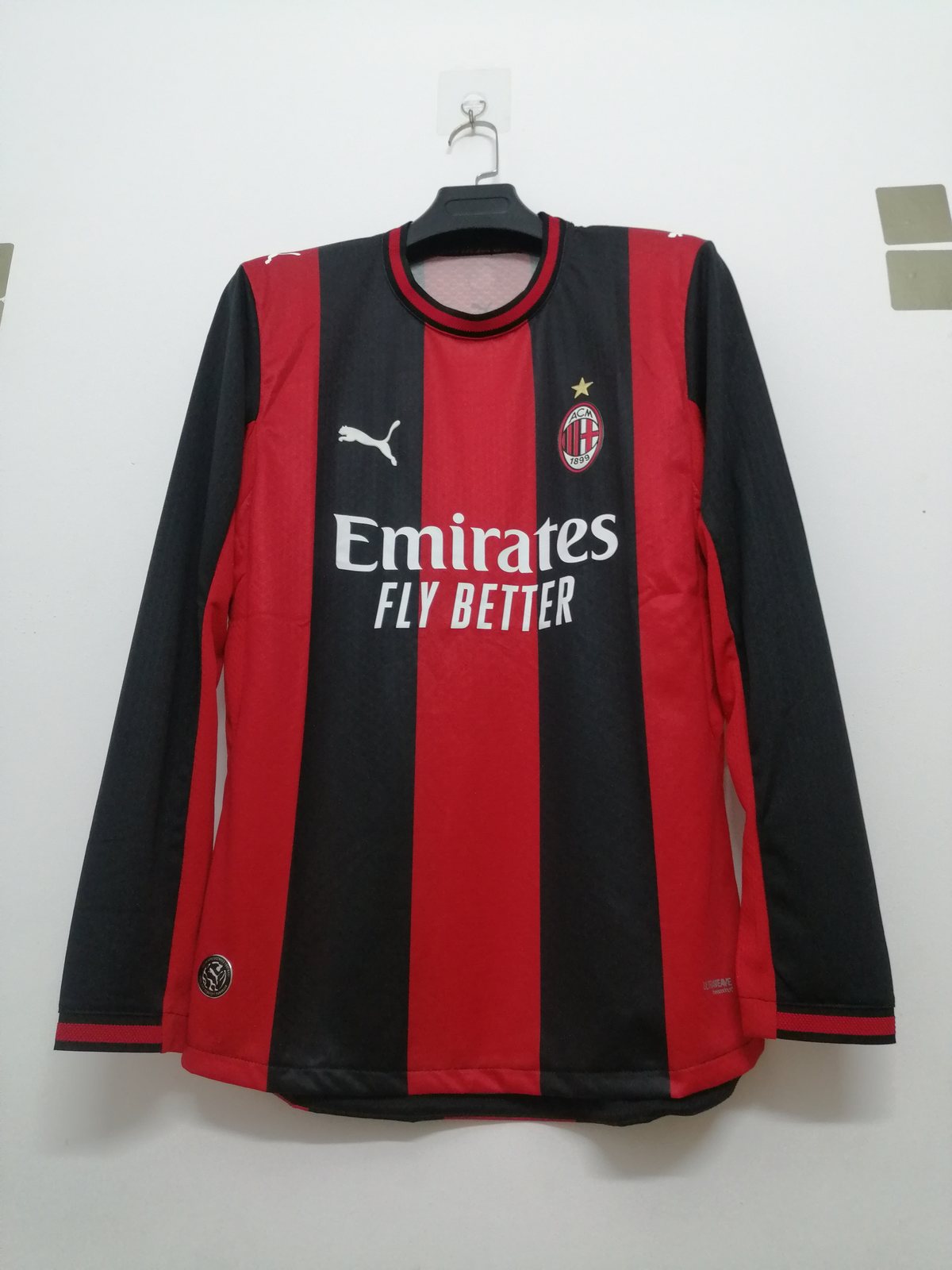 2026-27 AC Milan Home Long-Sleeve Jersey - Fan Edition