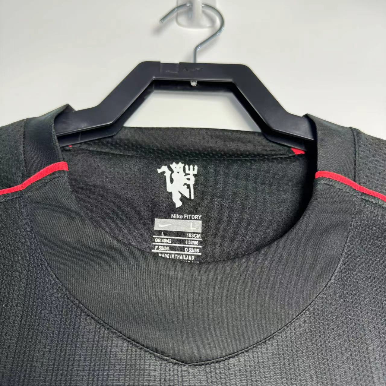 2007-08 Manchester United Away Black Long Sleeve Retro Shirt