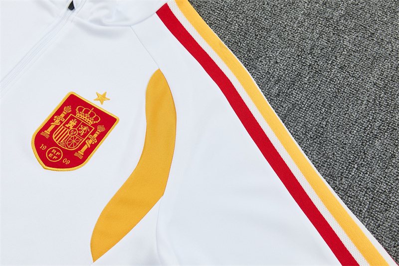 2026-27 Spain White Half-Zip Training Jersey