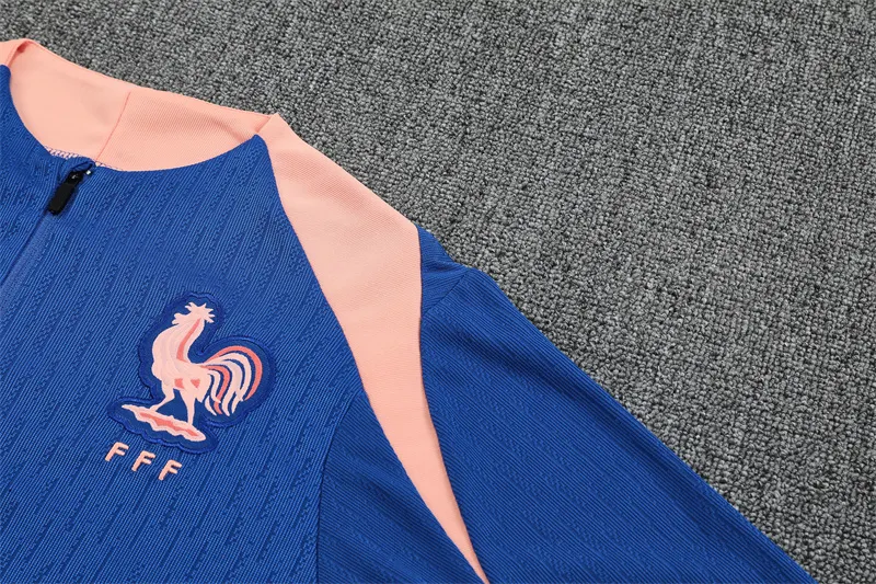 2025-26 France Blue Half-Zip Training Jersey