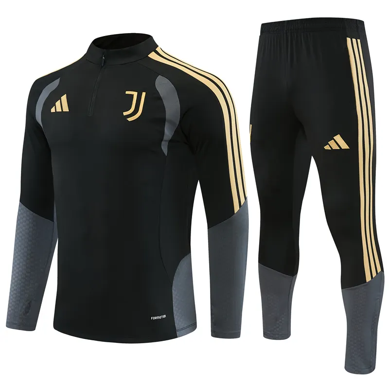 2026-27 Juventus Black Half-Zip Long-Sleeve Training Kit