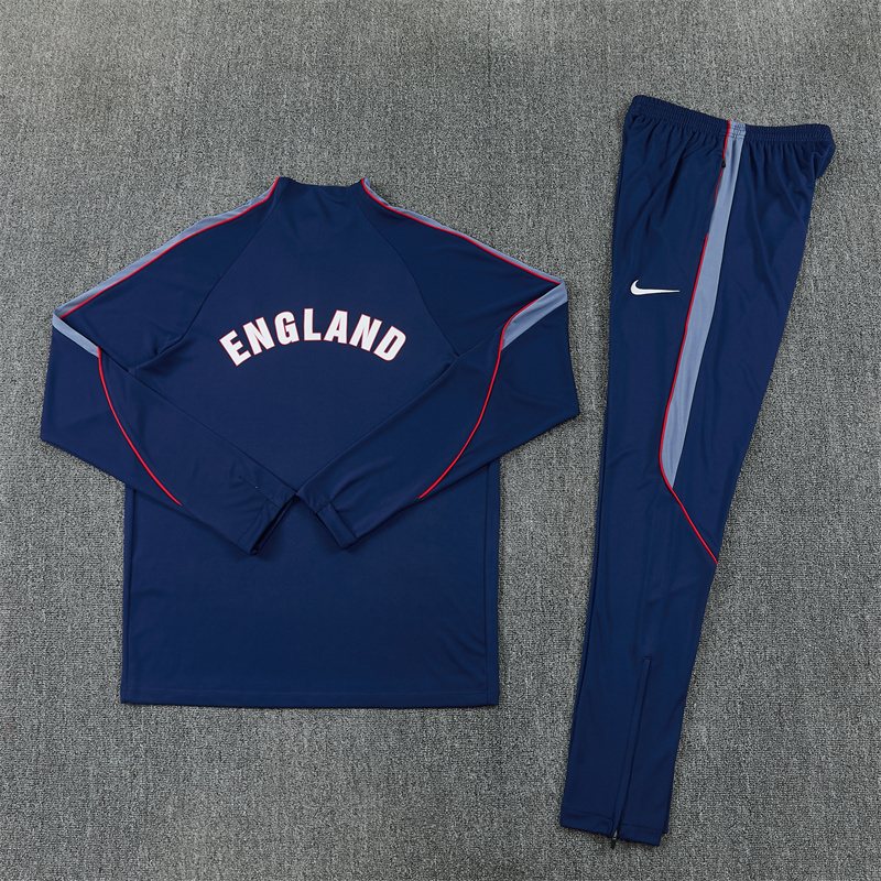 2026-27 England Royal Blue Half-Zip Training Jersey