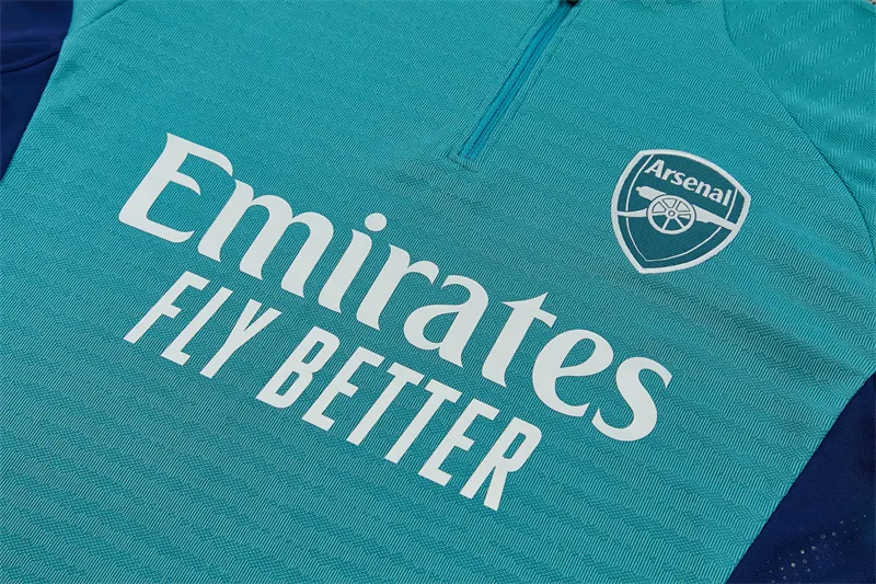 2025-26 Arsenal Green Half-Zip Training Jersey