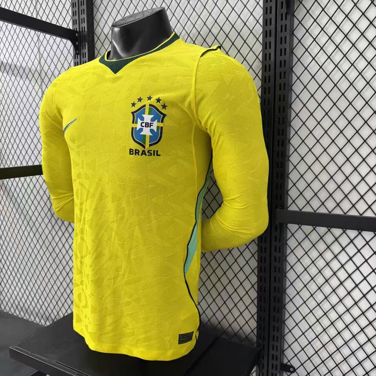 2026-27 Brazil Home Long-Sleeve Jersey - Player Version
