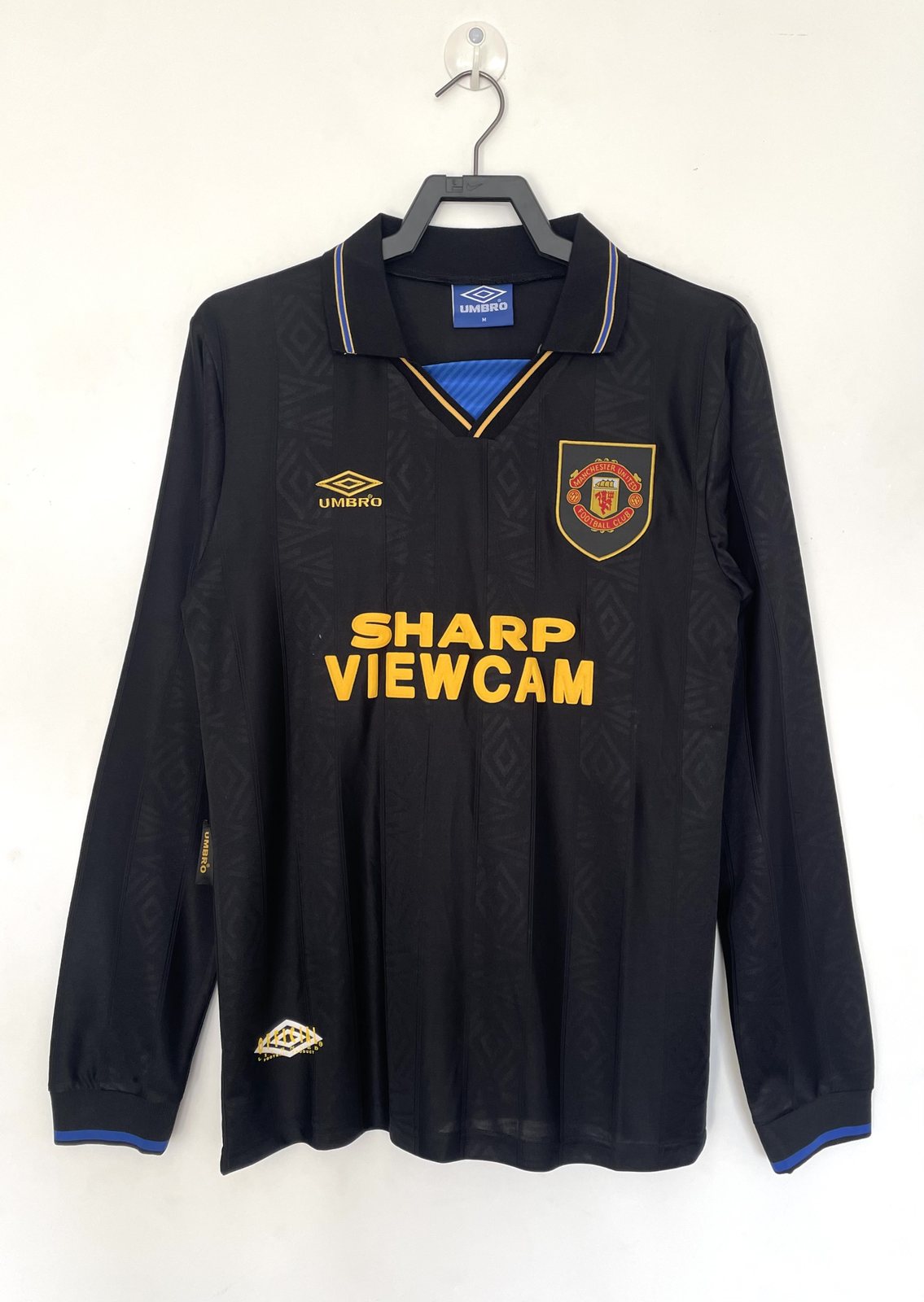 1993-94 Manchester United Away Black Long Sleeve Retro Shirt