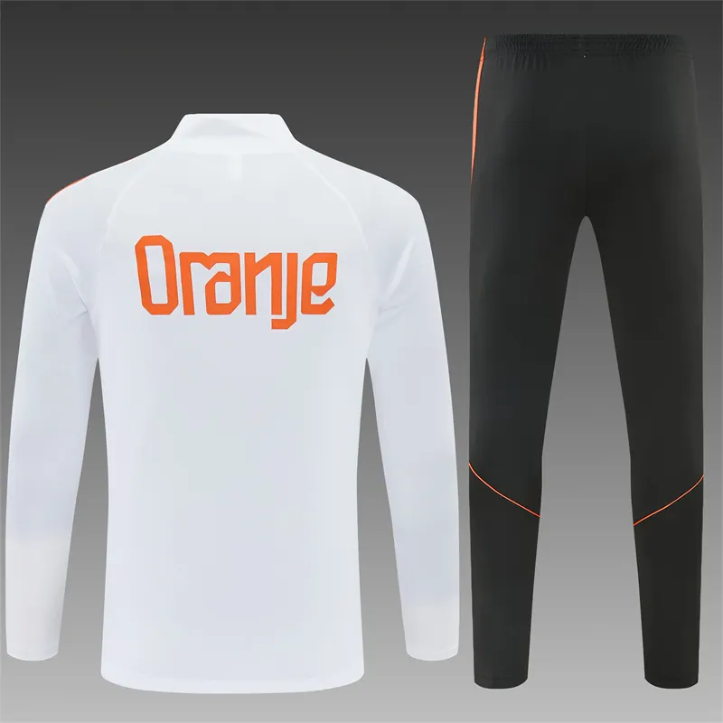 2026-27 Netherlands White Half-Zip Training Jersey