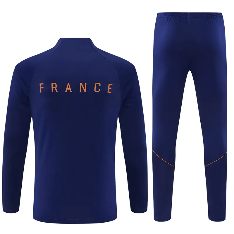 2026-27 France Royal Blue Half-Zip Training Jersey