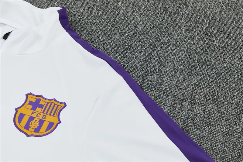 2026-27 Barcelona Red and White Half-Zip Training Jersey