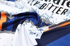 2025-26 Real Madrid yellow and blue camouflage half-pull training uniform jersey