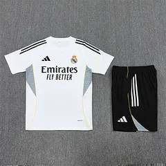2025-26 Real Madrid White Short Sleeve Training Jersey
