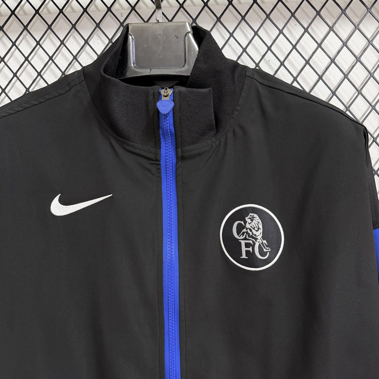 2025-26 Chelsea Black Waterproof Training Windbreaker