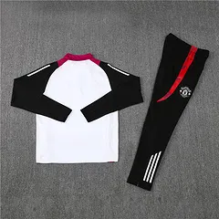 2025-26 Manchester United White Half-Raised Training Jersey