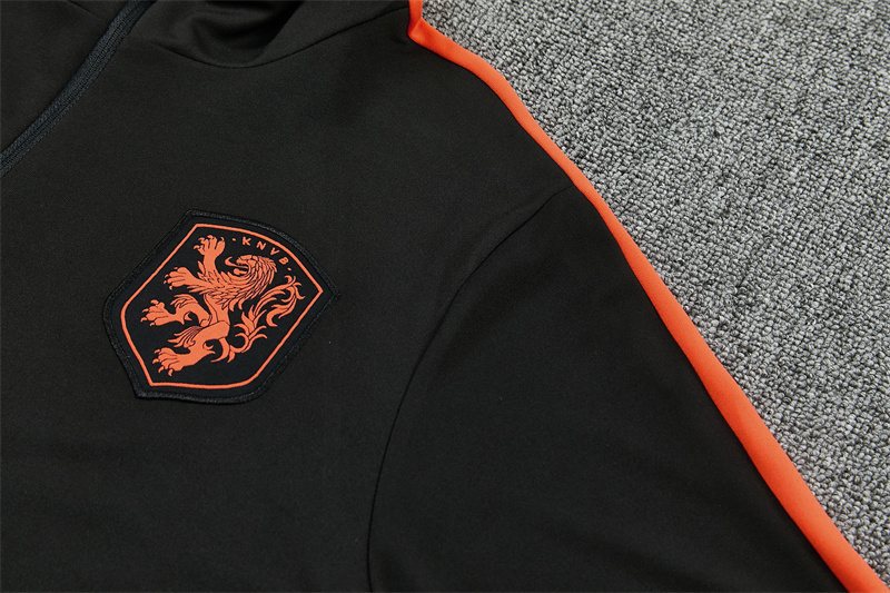 2026-27 Netherlands Royal Black Half-Zip Training Jersey