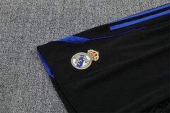 2025-26 Real Madrid Black Blue Short Sleeve Training Jersey