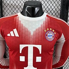 2025-26 Bayern Munich Home Long Sleeve Jersey - Player Edition