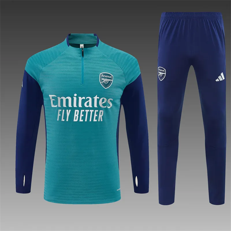 2025-26 Arsenal Green Half-Zip Training Jersey