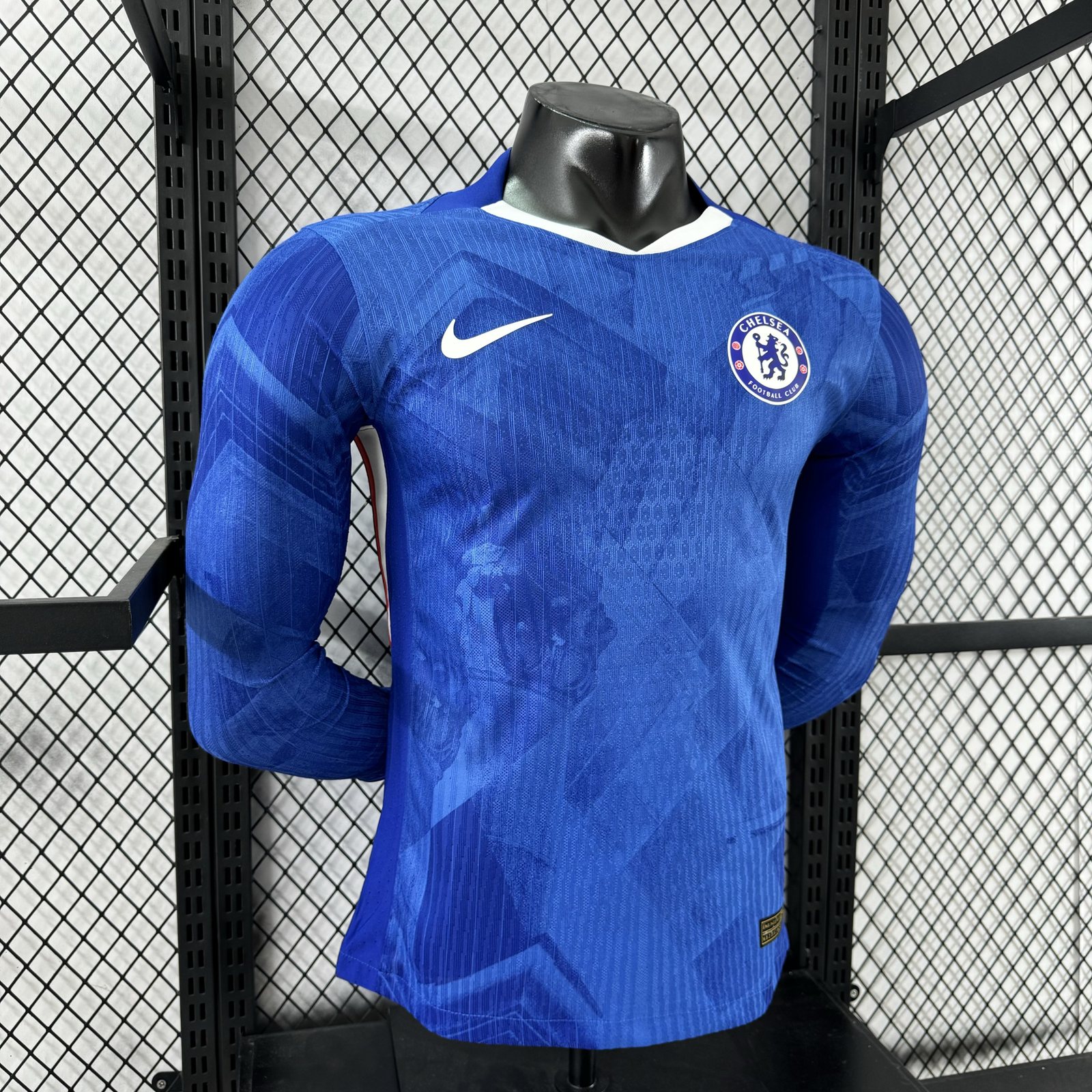 2025-26 Chelsea Home Long-Sleeve Jersey – Player Version